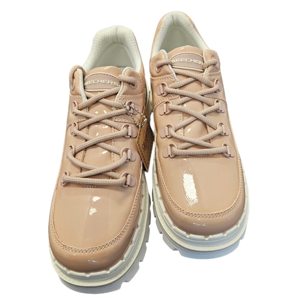 Skechers Jammers Cool Block Chunky Oxford Pale Pink Shoes NEW - Picture 2 of 7
